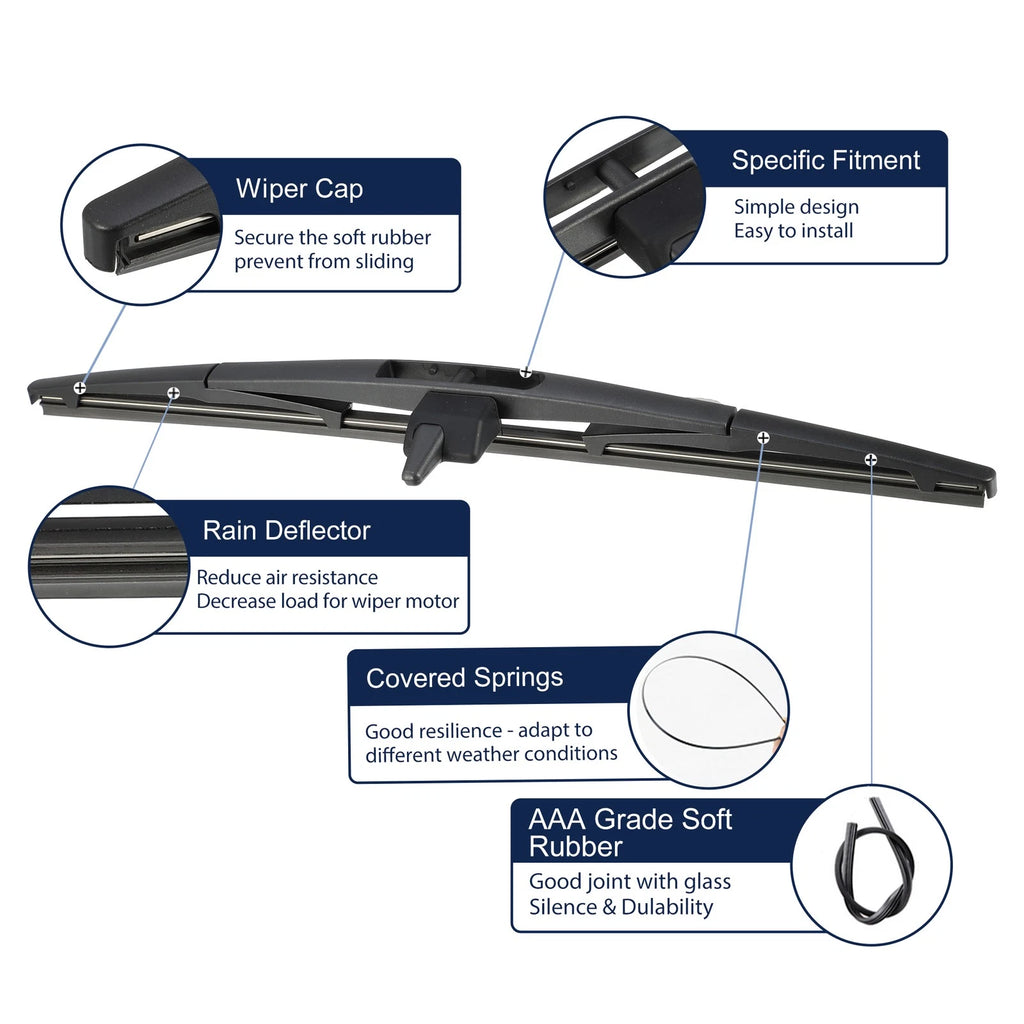 14" Rear Windshield Wiper Blade for Honda Pilot (2009–2015) 786527181377