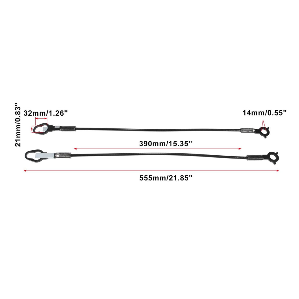 Pair Rear Tailgate Cables for Ford F250 F350 F450 F550 (2003–2012)