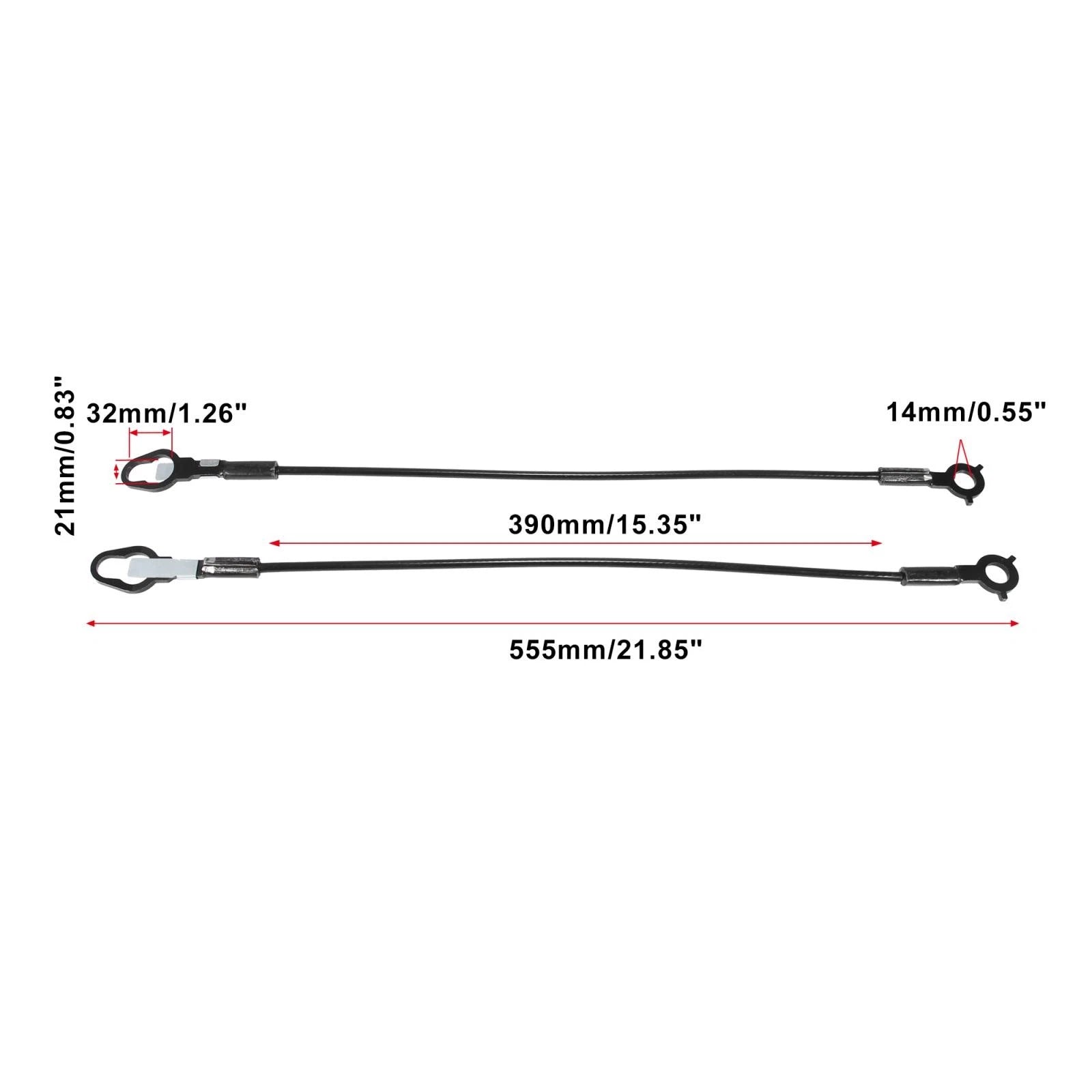 Pair Rear Tailgate Cables for Ford F250 F350 F450 F550 (2003–2012)