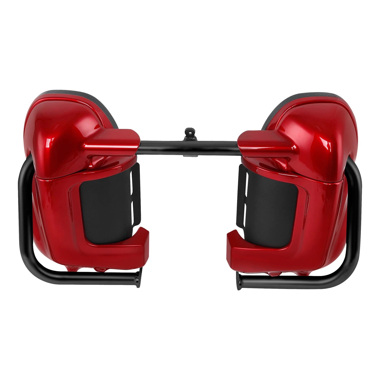 Engine Guard Crash Bar & Red Lower Vented Fairings for Harley Road Glide (2009–2013)