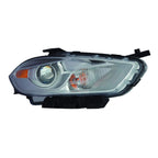 Replacement Chrome Passenger Halogen Headlight Assembly w/Chrome Bezel w/o Logo