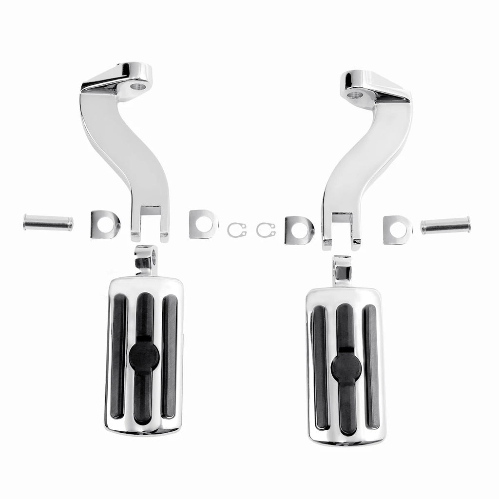 Chrome Passenger Footpeg Pegs Bracket Mount for Harley Touring (1993–2025)