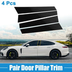 4 Pcs Black Windshield B Pillar Trim Garnish for Porsche Panamera (2010-2023)