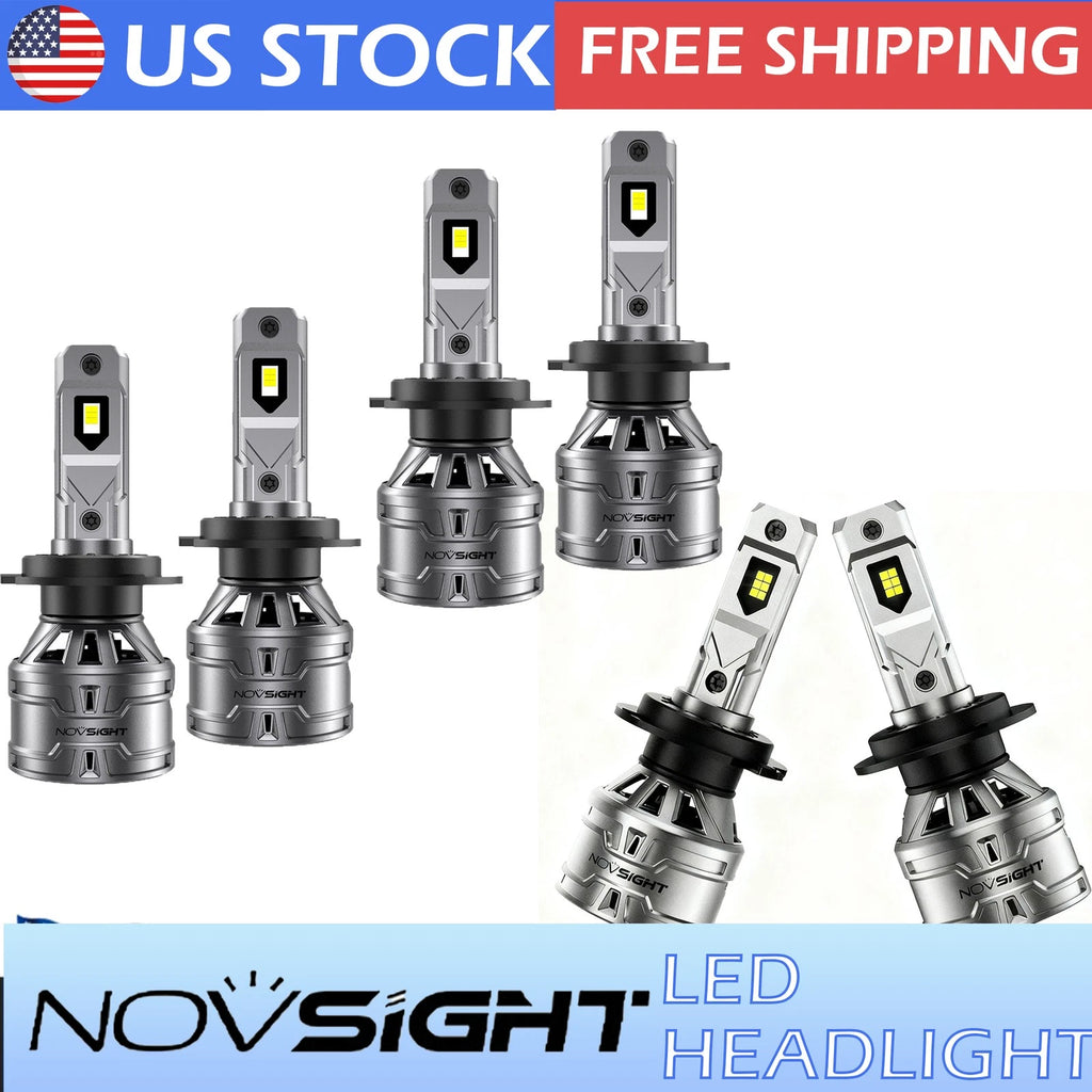 6X H7 LED Headlight Bulbs Kit for High Low Beam Fog Light (9600LM, 6500K)