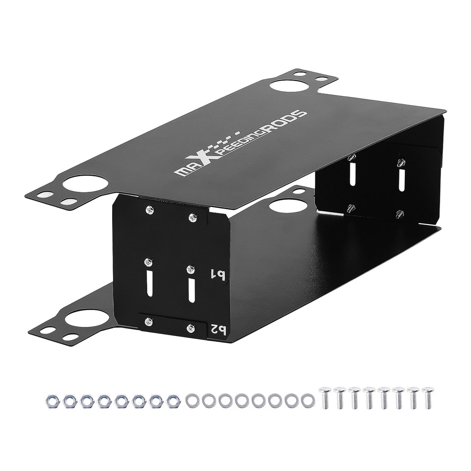 Adjustable Oil Cooler Air Guide Plate Set Black for Ford (2007–2013)