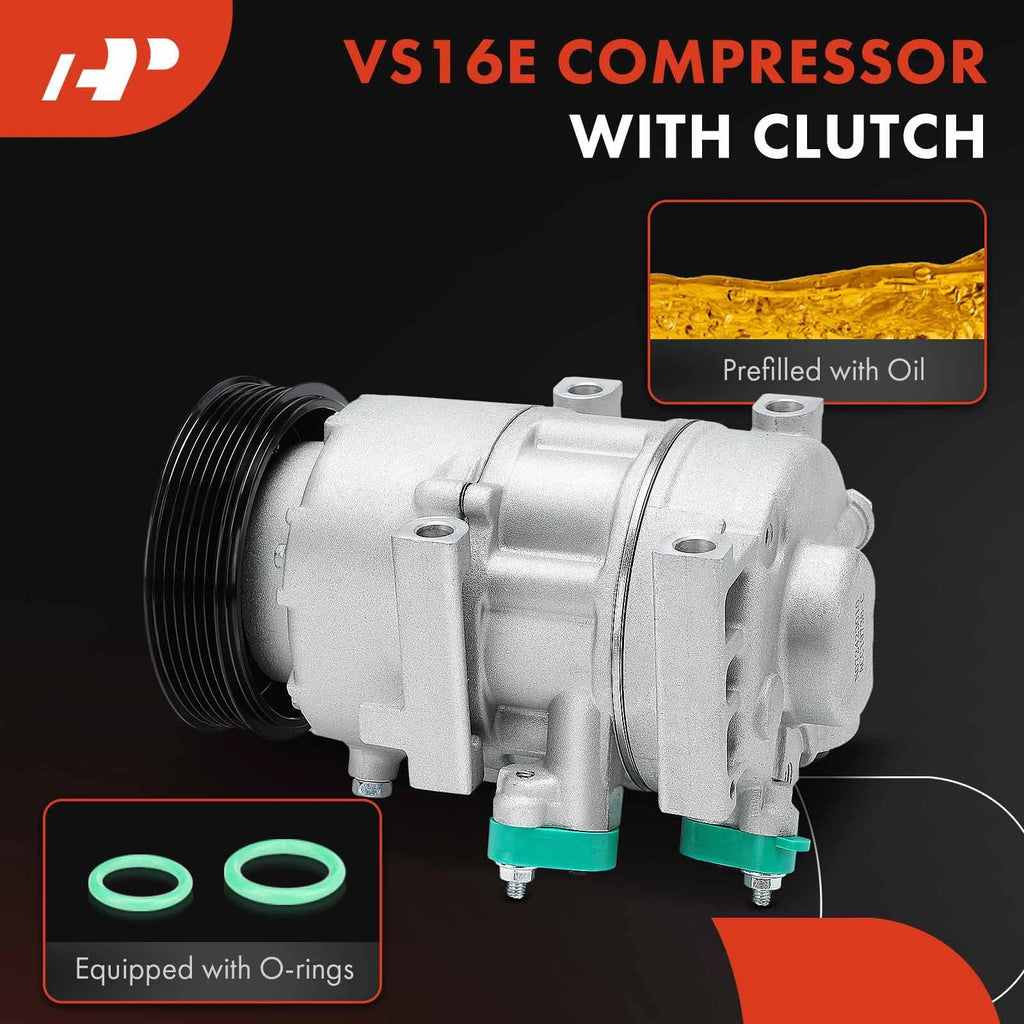 A/C Compressor with Clutch for Hyundai Azera, Kia Cadenza (2012–2017)