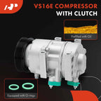 A/C Compressor with Clutch for Hyundai Azera, Kia Cadenza (2012–2017)