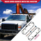 2X Valve Cover Gaskets with Fuel Injector Pigtail Kit for Ford Excursion (2000–2005)