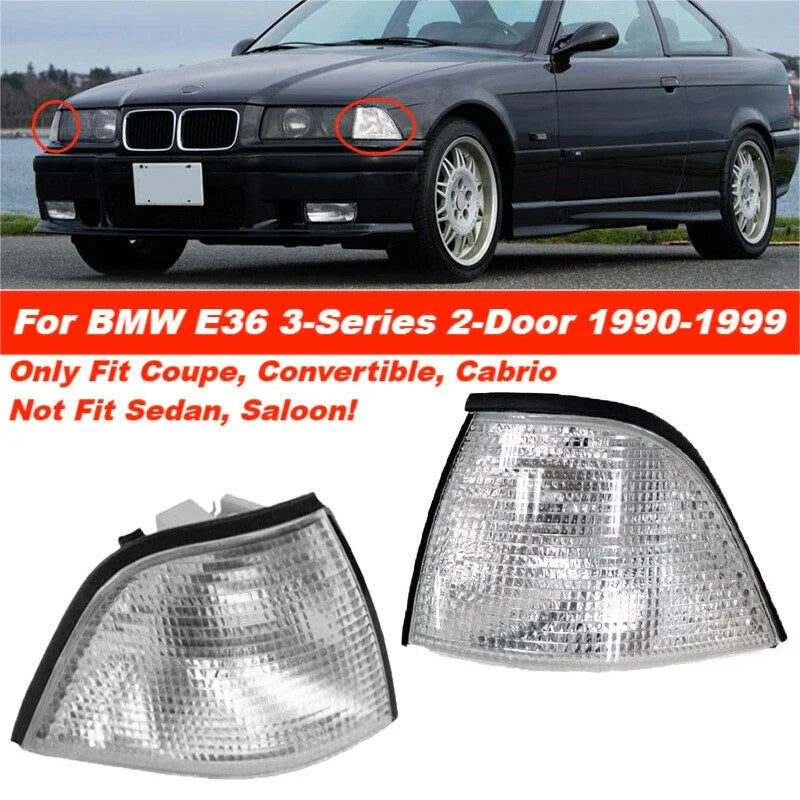 Clear Turn Signal Light Parking Lamp Lens Cover for BMW E36 (1990–1999)