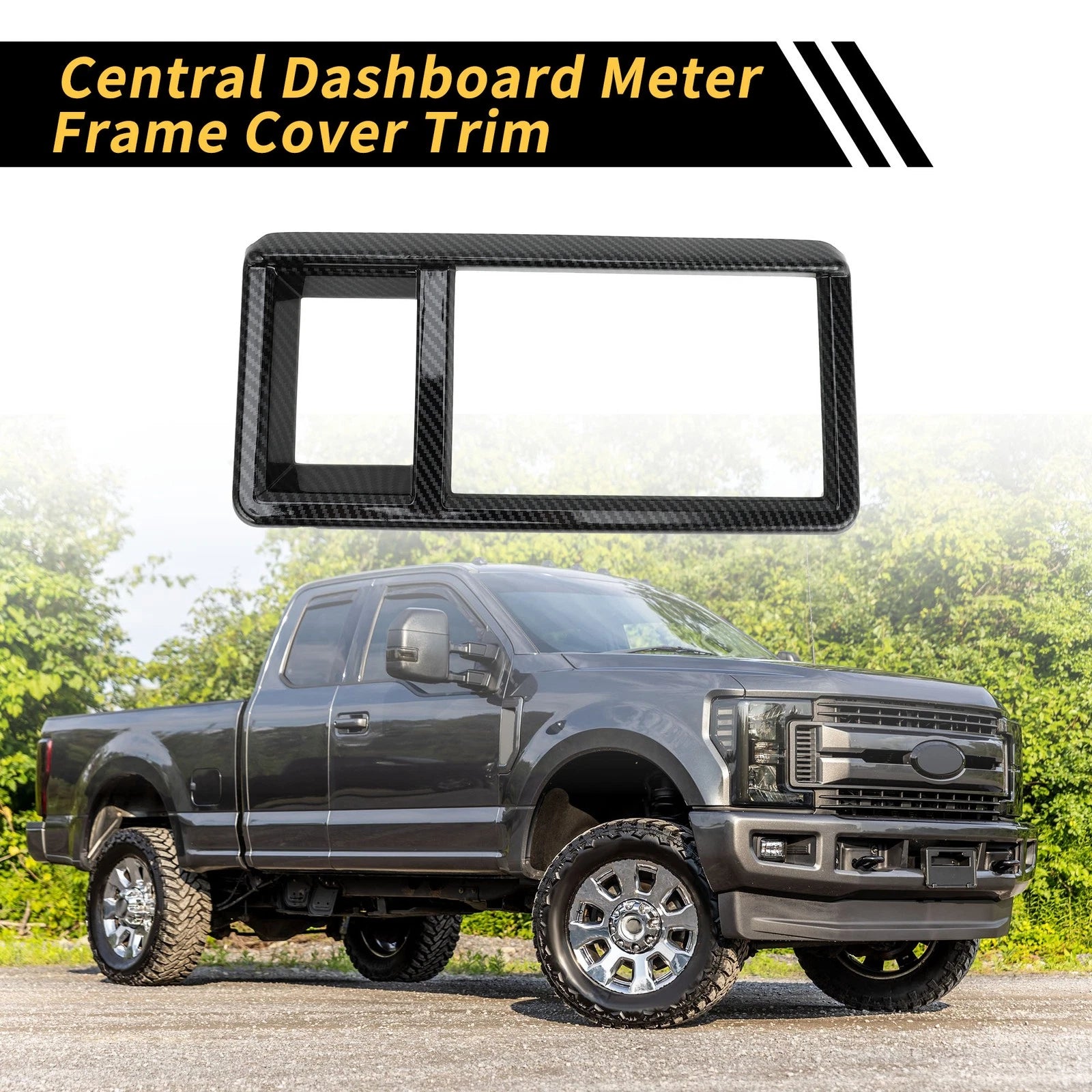 Carbon Fiber Pattern Dashboard Meter Frame Cover for Ford Maverick (2022–2024)