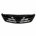 Replacement Black Plastic Front Grille w/Included Chrome Moldings