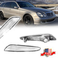 Clear Lens Front Bumper Side Marker Lights for Mercedes W211 E-Class (2003–2006)