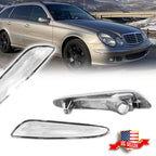 Clear Lens Front Bumper Side Marker Lights for Mercedes W211 E-Class (2003–2006)