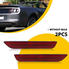 2X Red Lens Rear Bumper Side Marker Lights Kit for Ford Mustang (2010–2014)