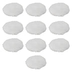 Set of 10 Natural Lambskin Wool Buffing Pads for Car Detailing