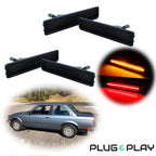 Set of 4 Smoked LED Side Marker Parking Lights for BMW E30 E34