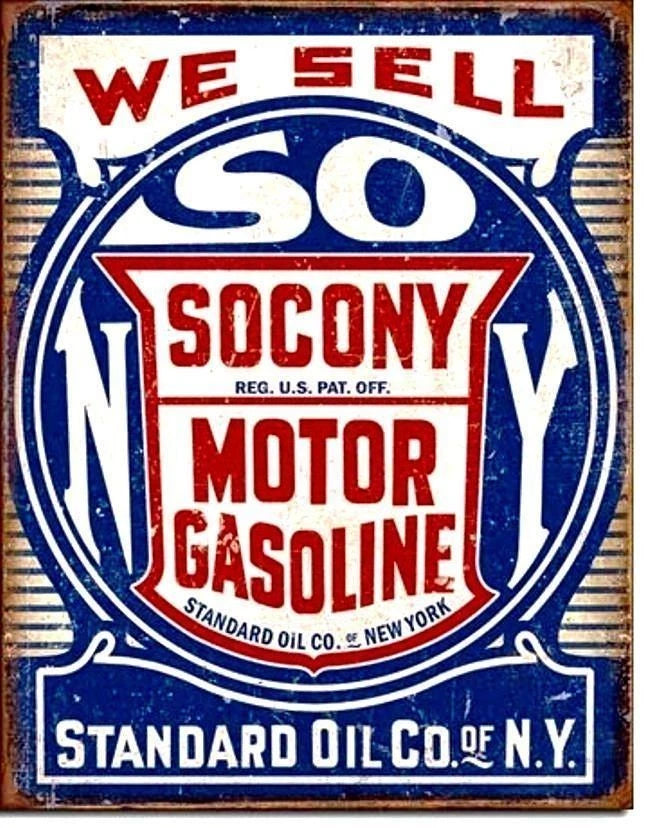 Vintage Replica Tin Metal Sign for Socony Standard Motor Oil (2000)
