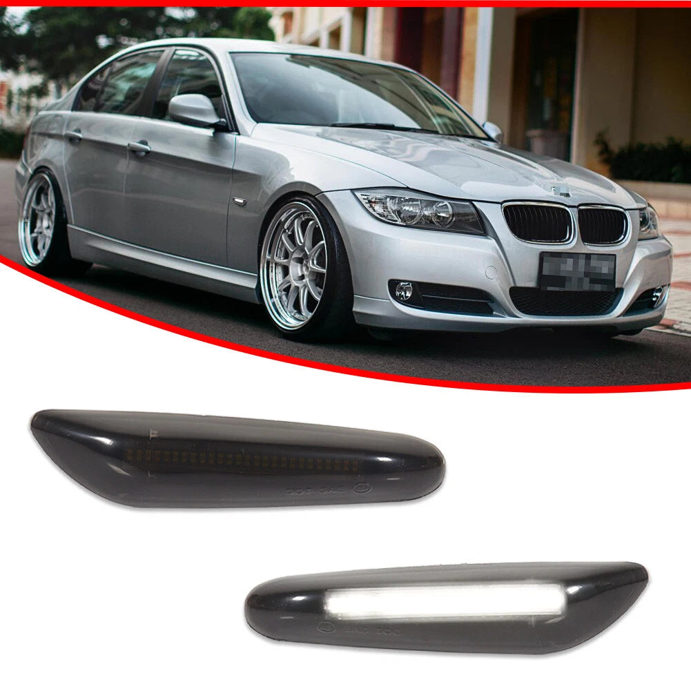 Smoked Lens Front Bumper Side Marker Lights LED for BMW 1 3 5 X Series