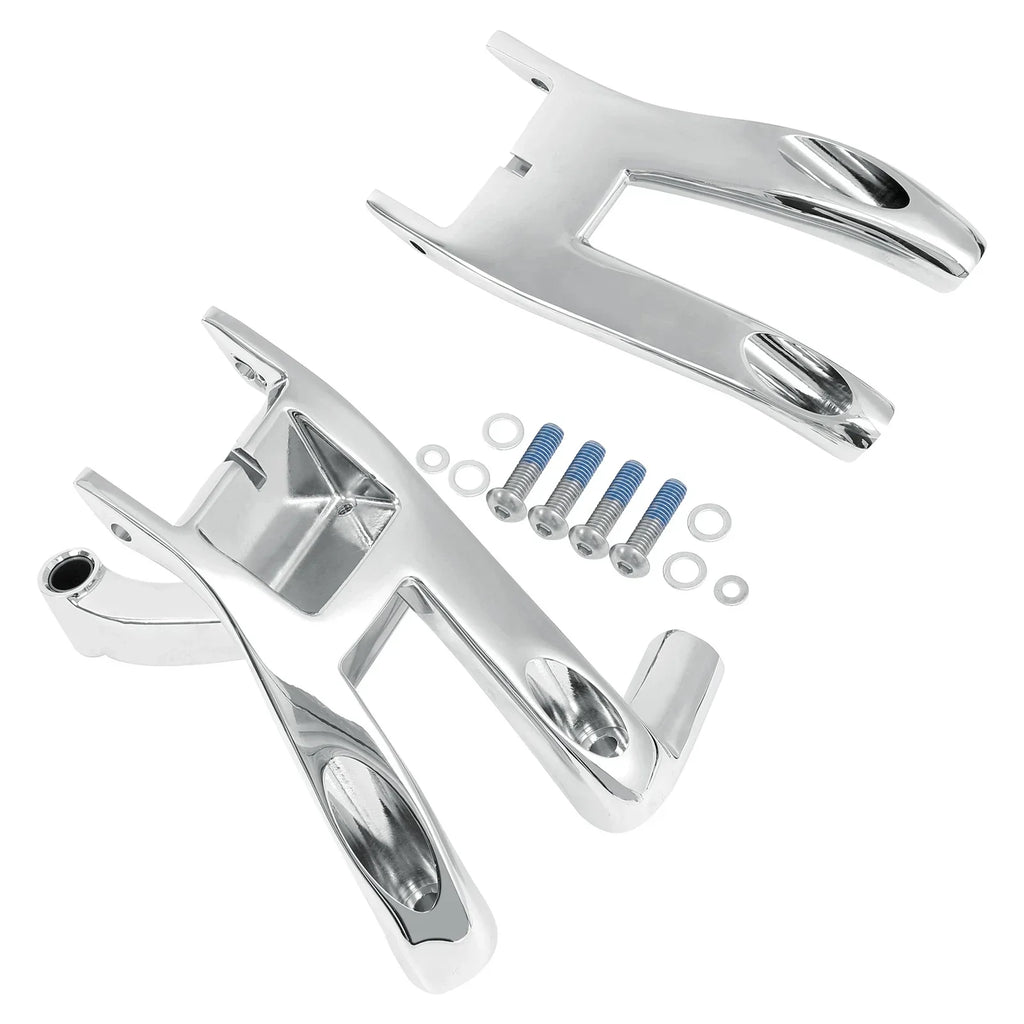 Chrome Driver Footboard & Bracket for Harley Softail Deluxe (2018-2025)