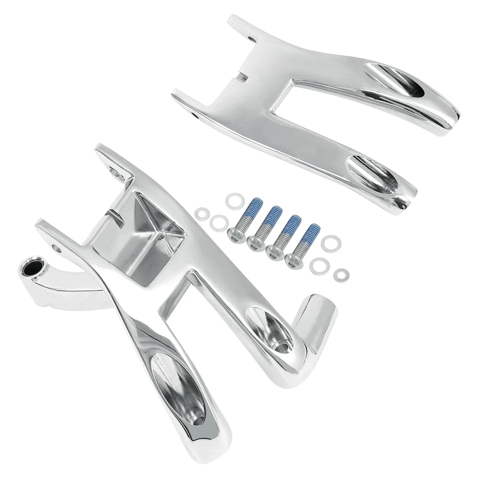 Chrome Driver Footboard & Bracket for Harley Softail Deluxe (2018-2025)
