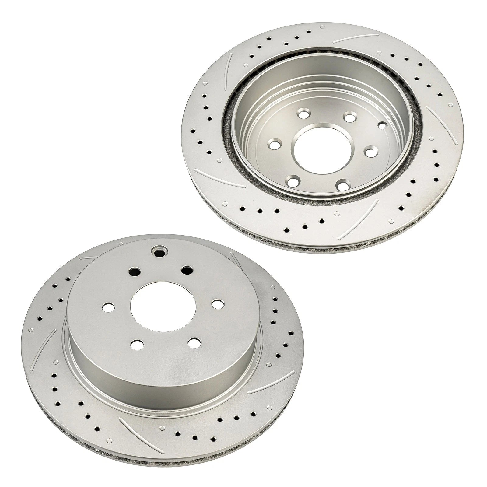 2x Rear Drilled & Slotted Brake Rotors for Nissan Pathfinder (2004–2012)