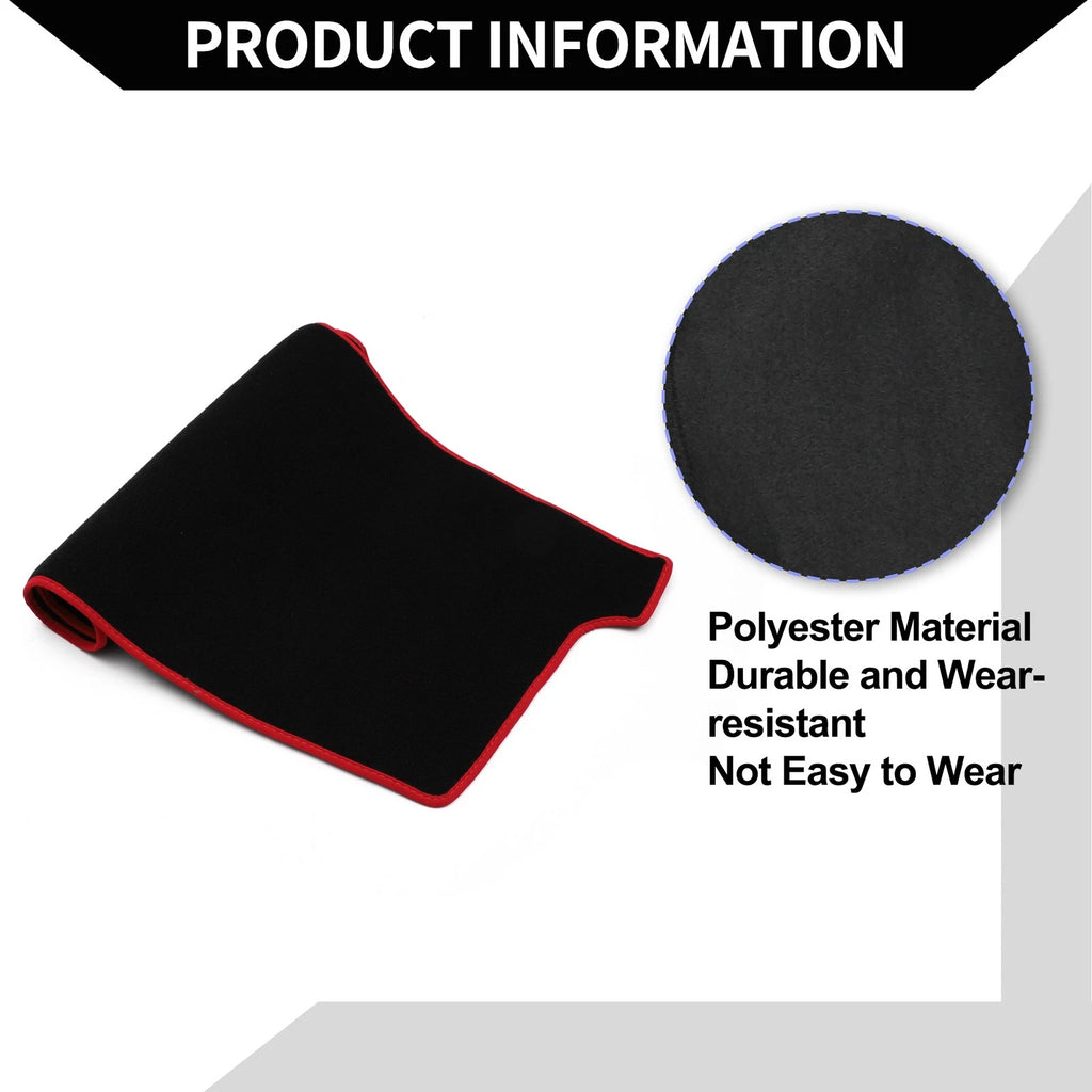 Dashboard Cover Mat for Mazda CX-5 CX-8 (2017–2021) Black Red Set