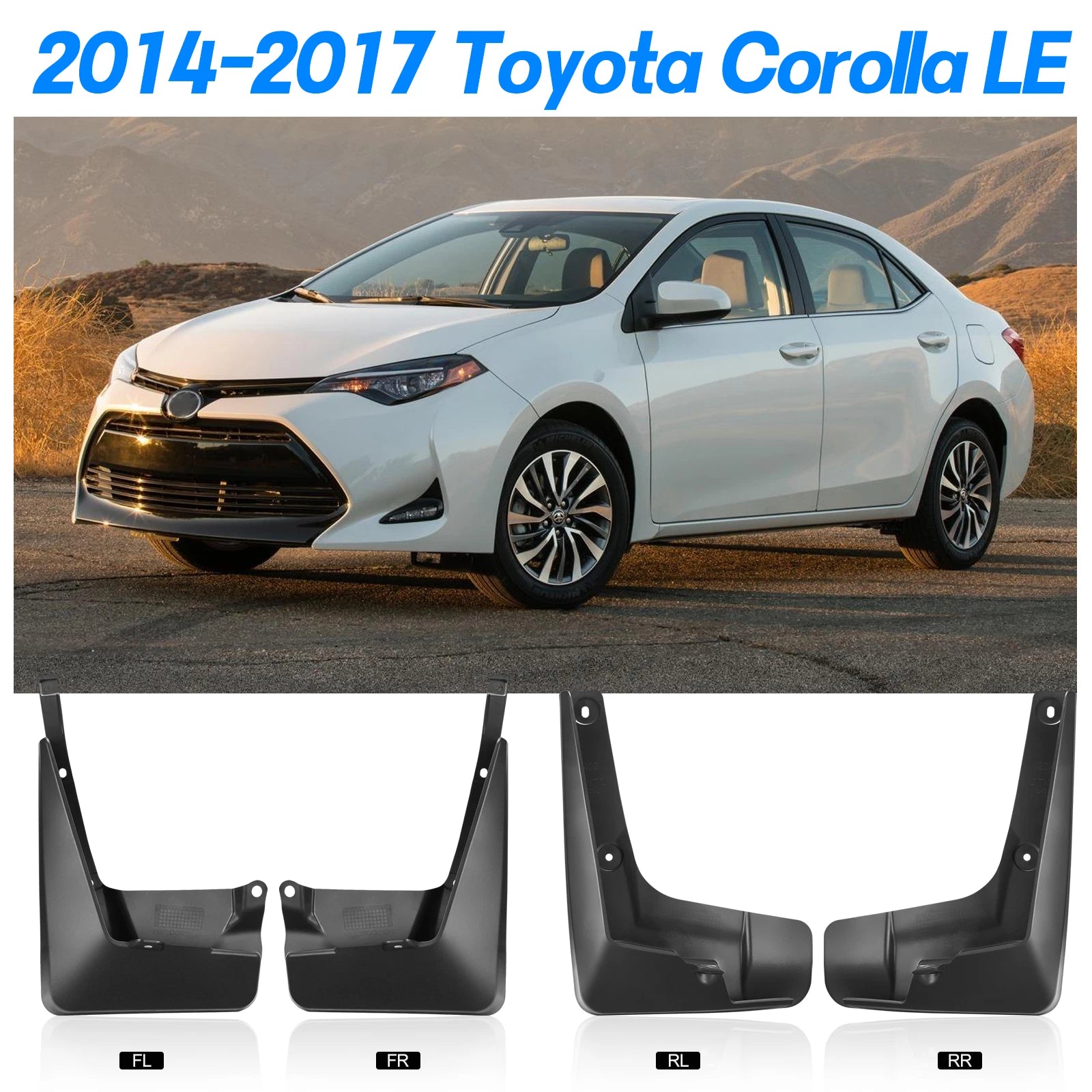 4PCS Front & Rear Molded Splash Guards for Lamborghini Gallardo (2013-2013)