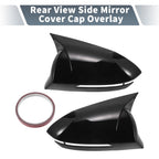 Pair Rearview Mirror Cover Overlay Gloss Black for Hyundai Tucson (2022–2024)