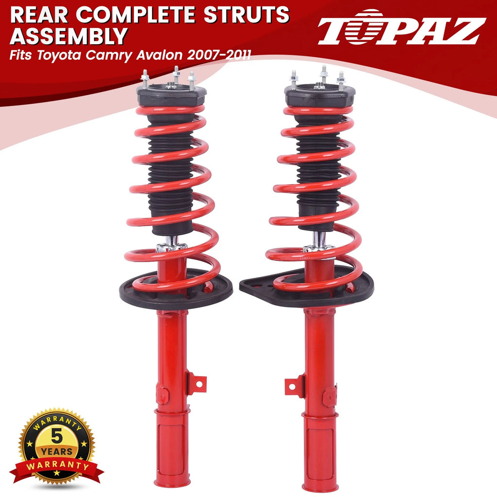 Set of 2 Rear Struts w/ Coil Spring for Toyota Camry Avalon (2007–2011)