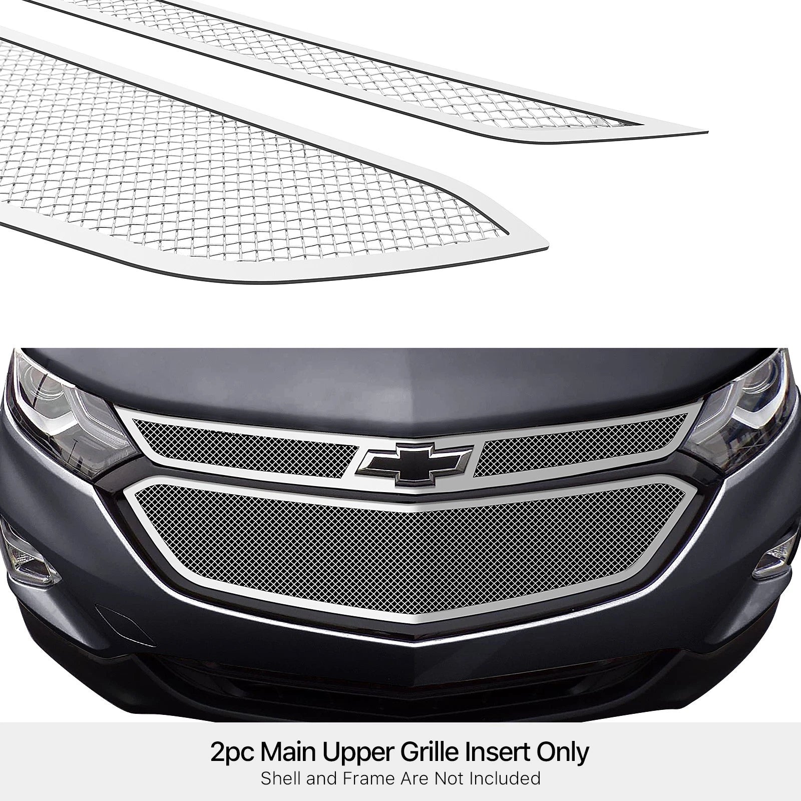 Honeycomb Style Chrome Mesh Grille Insert for Chevy Equinox (2018-2021)
