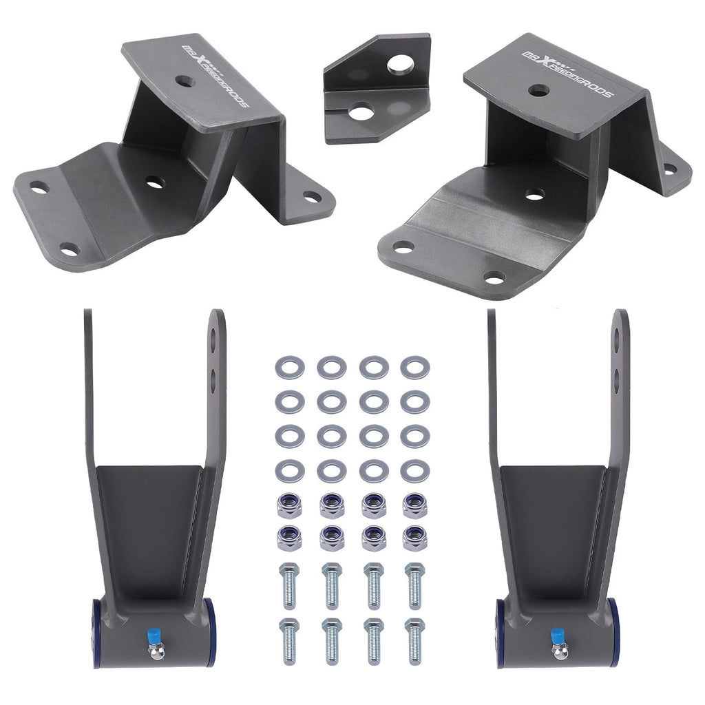 4" Rear Drop Lowering Kit Hangers Shackles for Chevy GMC C1500 (1988–1998)