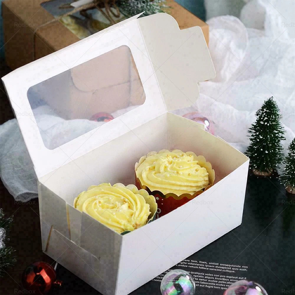 Cupcake Box Case with Window (Set of 25) for Wedding Party Muffins