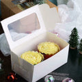 Cupcake Box Case with Window (Set of 25) for Wedding Party Muffins