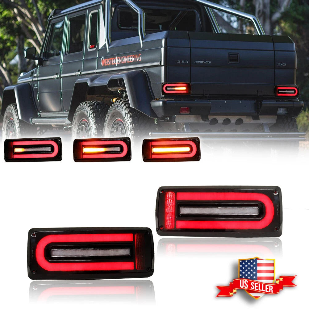 Smoked LED Rear Tail Lights for Mercedes Benz G-Class (1999–2018)