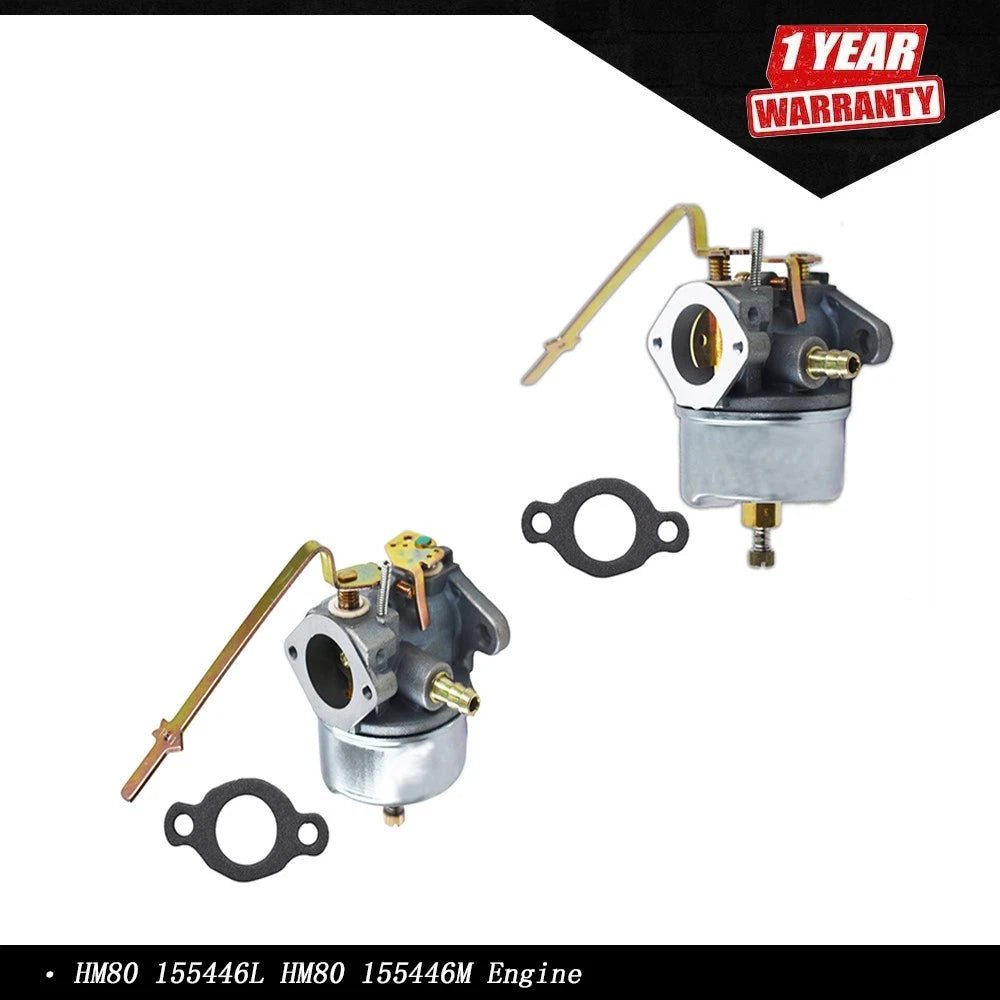 2 Pack Carburetor Kit for Tecumseh HM-70 (Various Years)