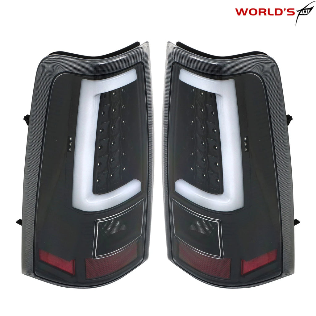 Black LED Tube Tail Lights for Chevy Silverado 1500 2500 3500 (2003–2006)