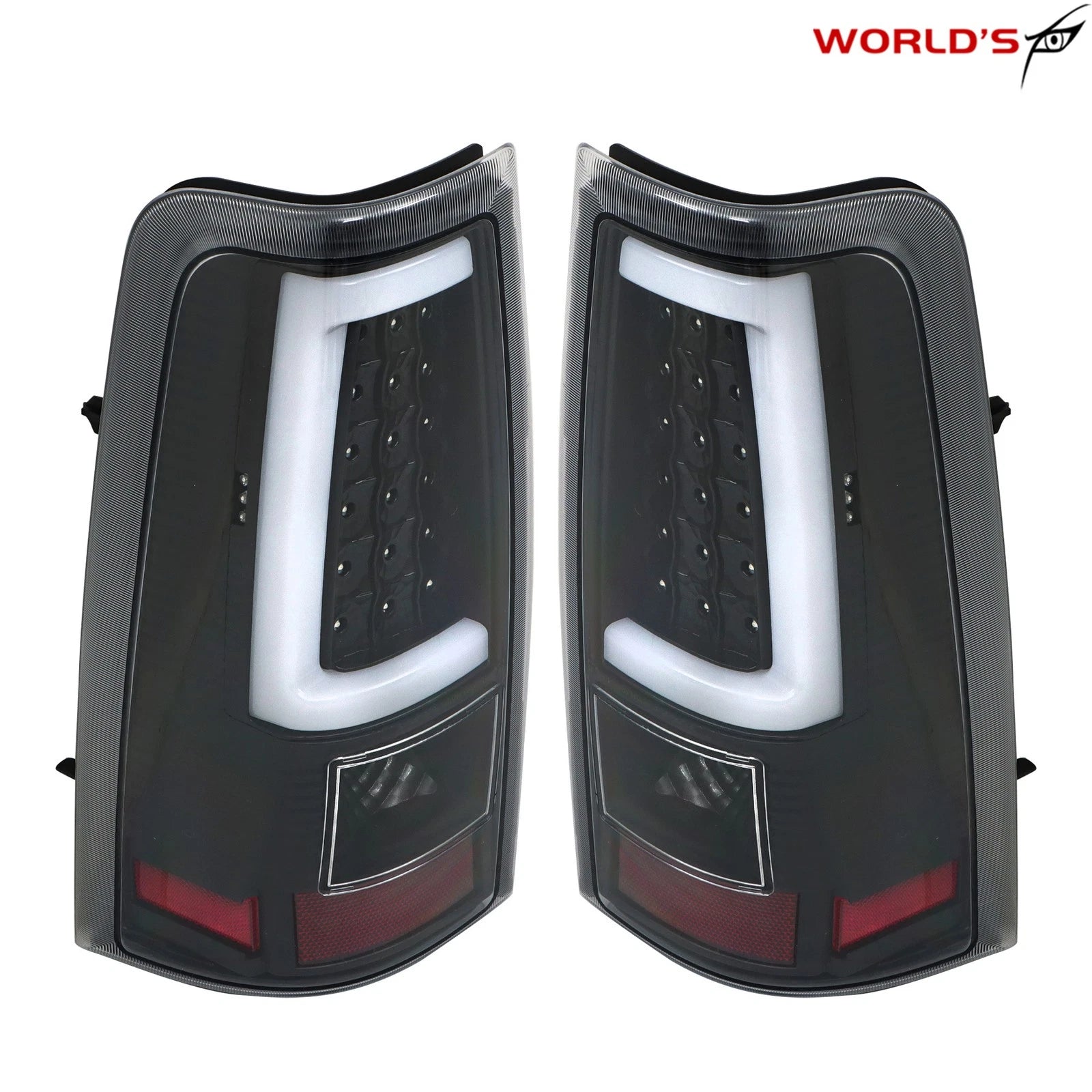 Black LED Tube Tail Lights for Chevy Silverado 1500 2500 3500 (2003–2006)