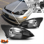 Headlights for Ford Focus (2003–2004) OE Factory Style Black Housing Clear Corner