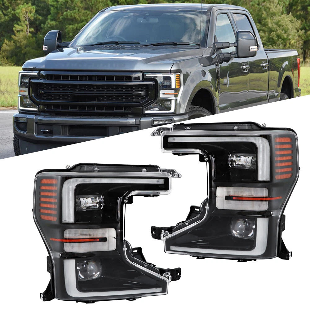 LED Headlight Set for Ford F250 F350 (2020â2022) Driver & Passenger Side