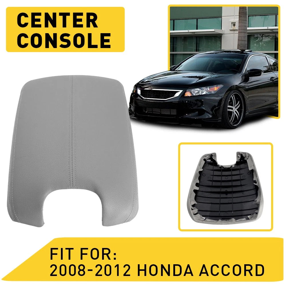 Armrest Cover for Honda Accord (2008–2012) Gray Leather