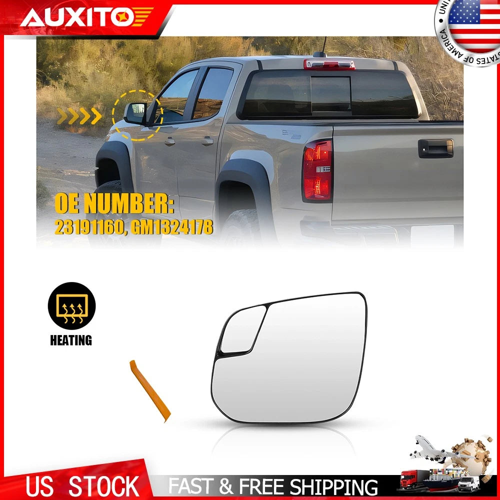 Left Heated Mirror Glass for Chevrolet Colorado GMC Canyon (2015–2022) OE 23191160