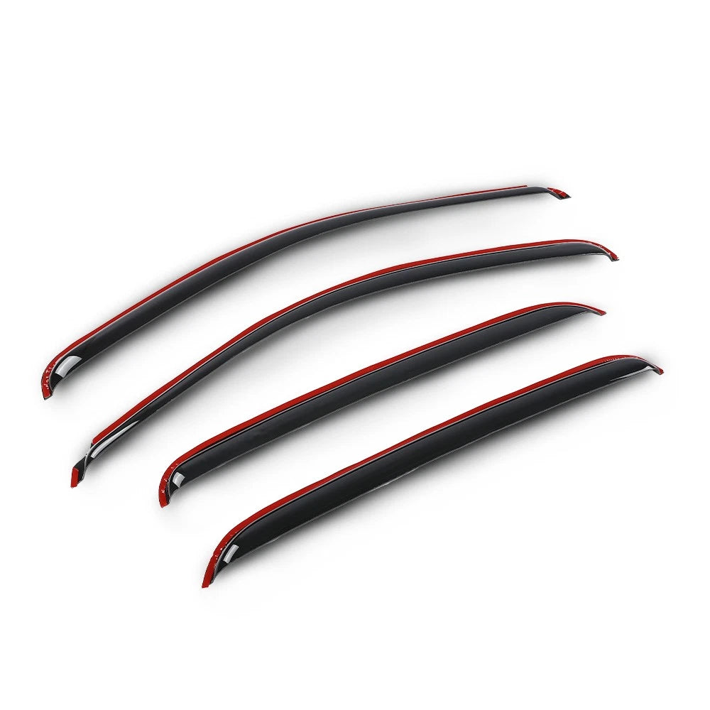 Set of 4 Window Visors for Chevy Silverado GMC Sierra Crew Cab