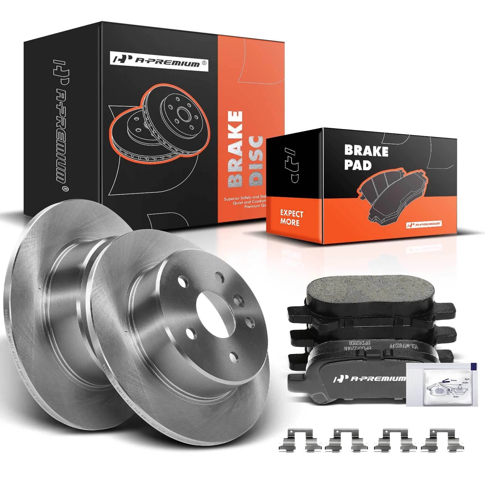 Rear Disc Brake Rotors and Ceramic Pads for Toyota Avalon (2000-2004)