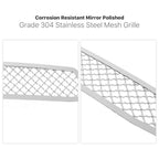 Stainless Steel Chrome Mesh Grille Insert for Honda Ridgeline (2021-2026)
