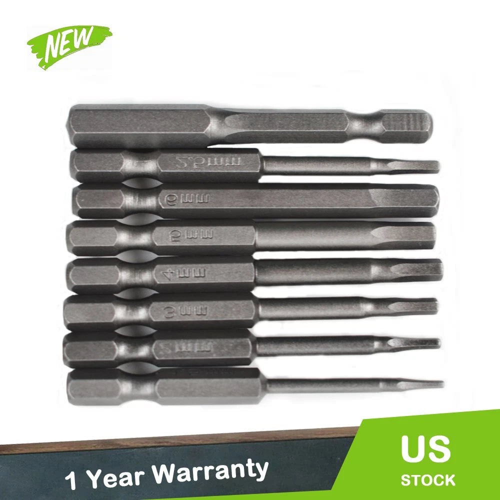 Set of 9 Hex Key Allen Bits for Impact Driver Power Drill