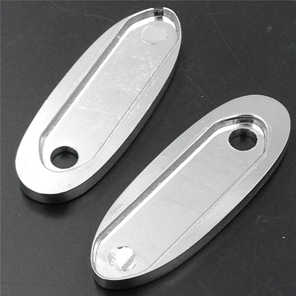 Mirror Block Off Base Plates for Kawasaki Ninja 500R, 636, ZX6R, ZX7, ZX9, 10R (1994–2009) Chrome