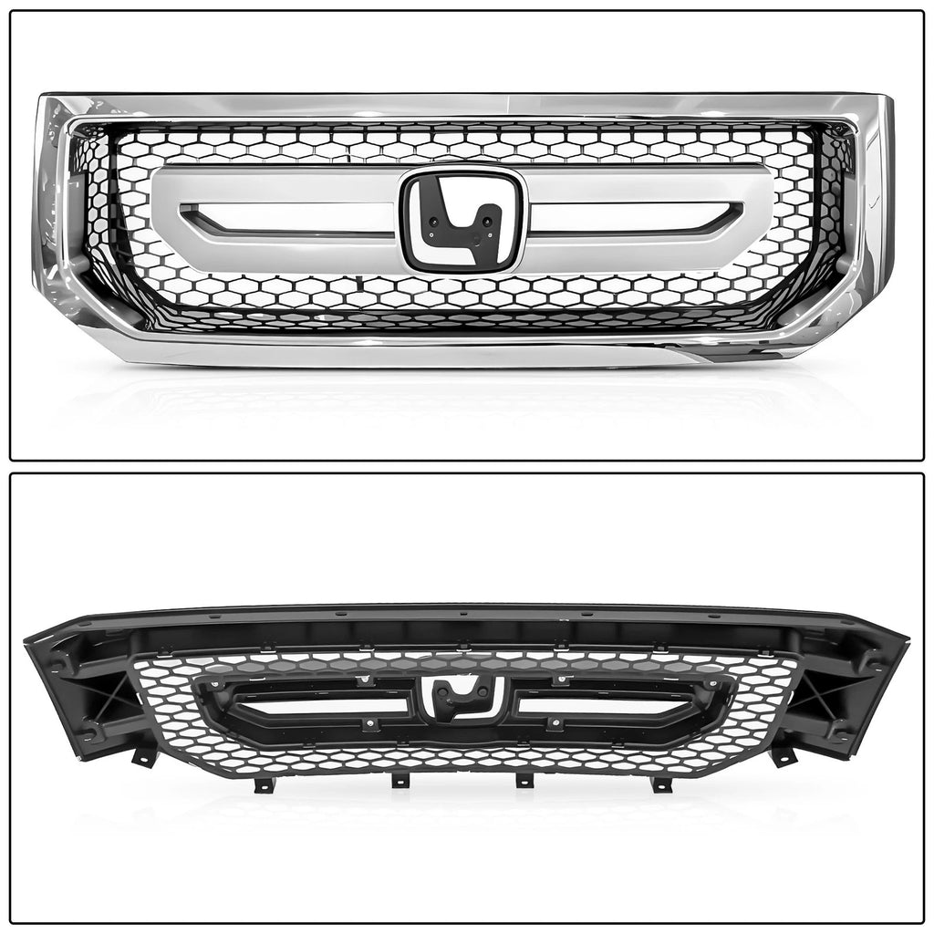 Chrome Front Bumper Grille for Honda Ridgeline (2009–2011)