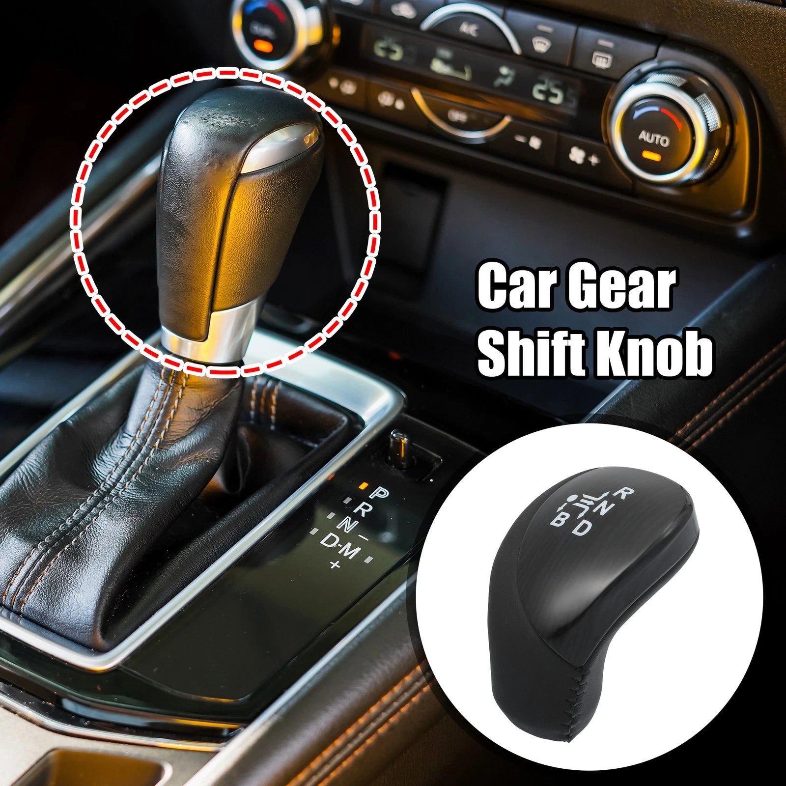 Gear Lever Shifter Knob for Toyota Prius (2010–2015) Bright Black