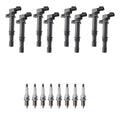 Set of 8 Ignition Coils & NGK Platinum Spark Plugs for Dakota 4.7 V8 (1997–2004)