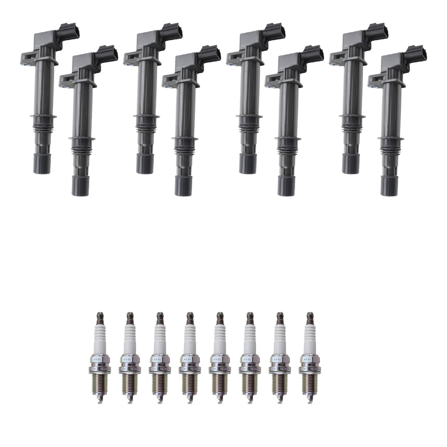 Set of 8 Ignition Coils & NGK Platinum Spark Plugs for Dakota 4.7 V8 (1997–2004)